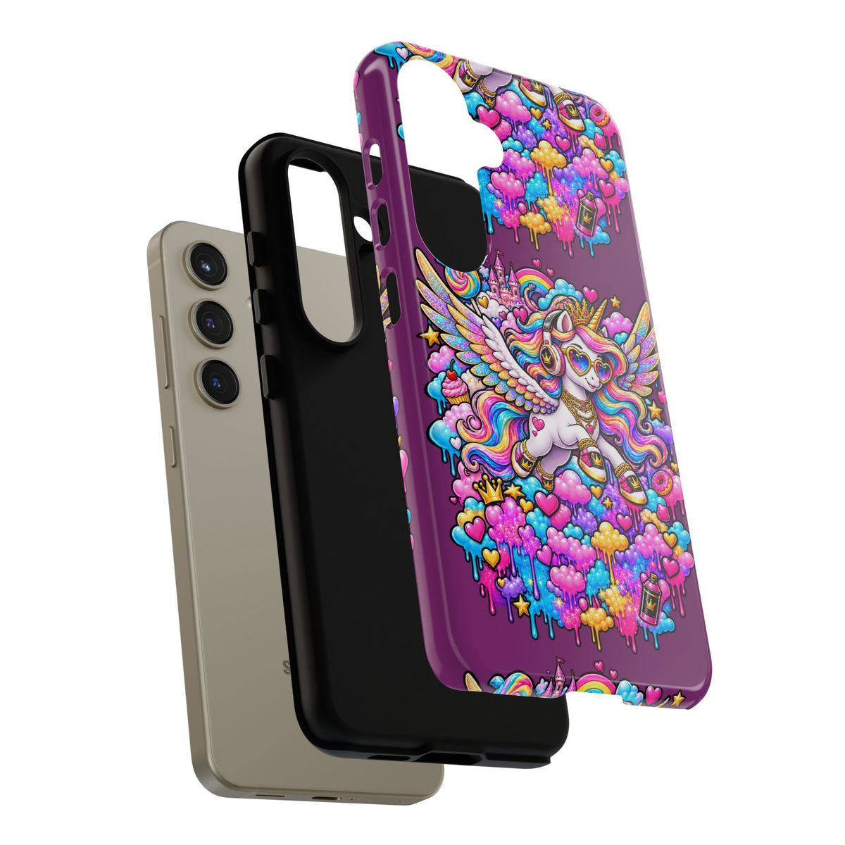 Unicorn Cute Tough Case — Colorful Rainbow Pegasus Phone Case