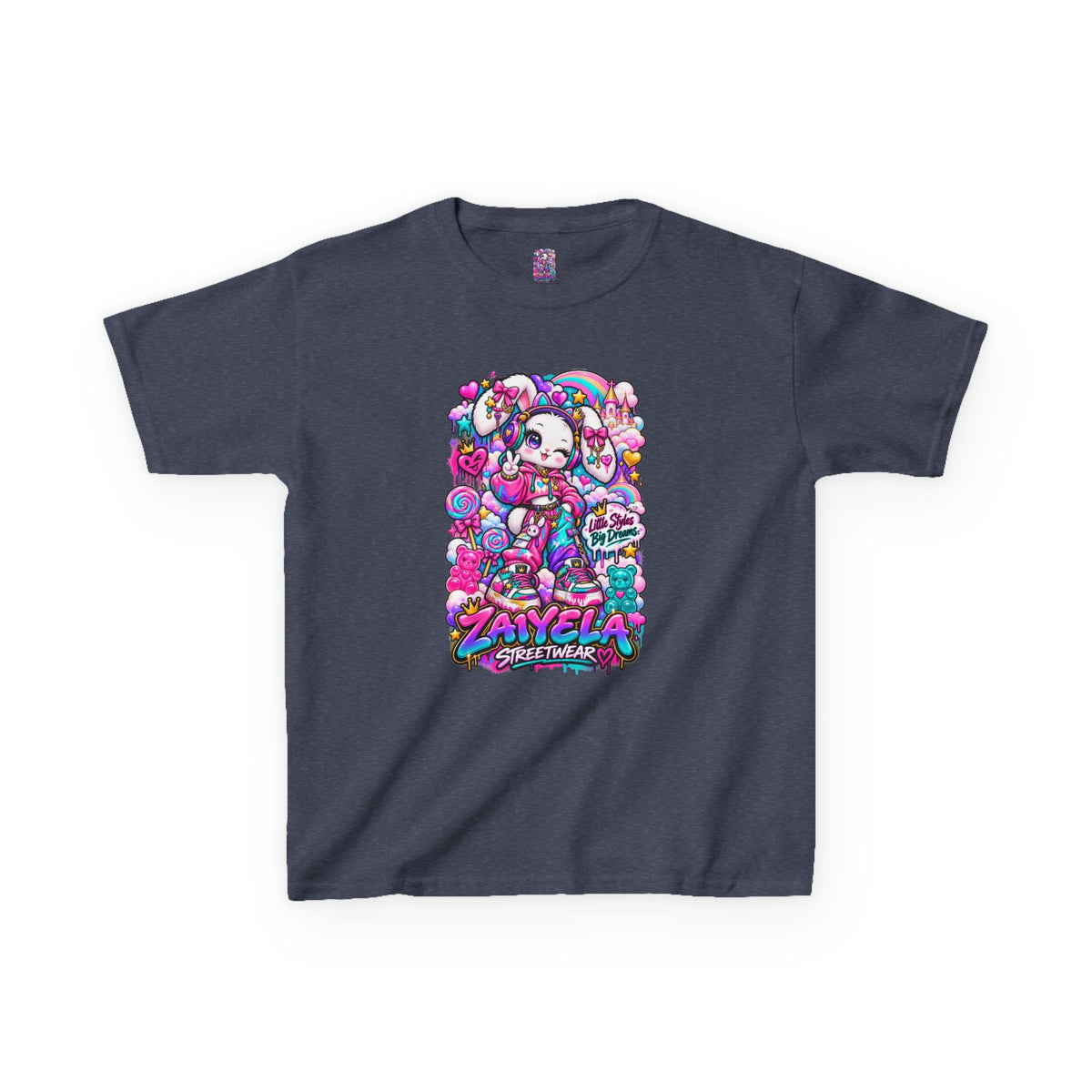 Kids Tee — Colorful Anime Candy Character Bunny Candy Dream