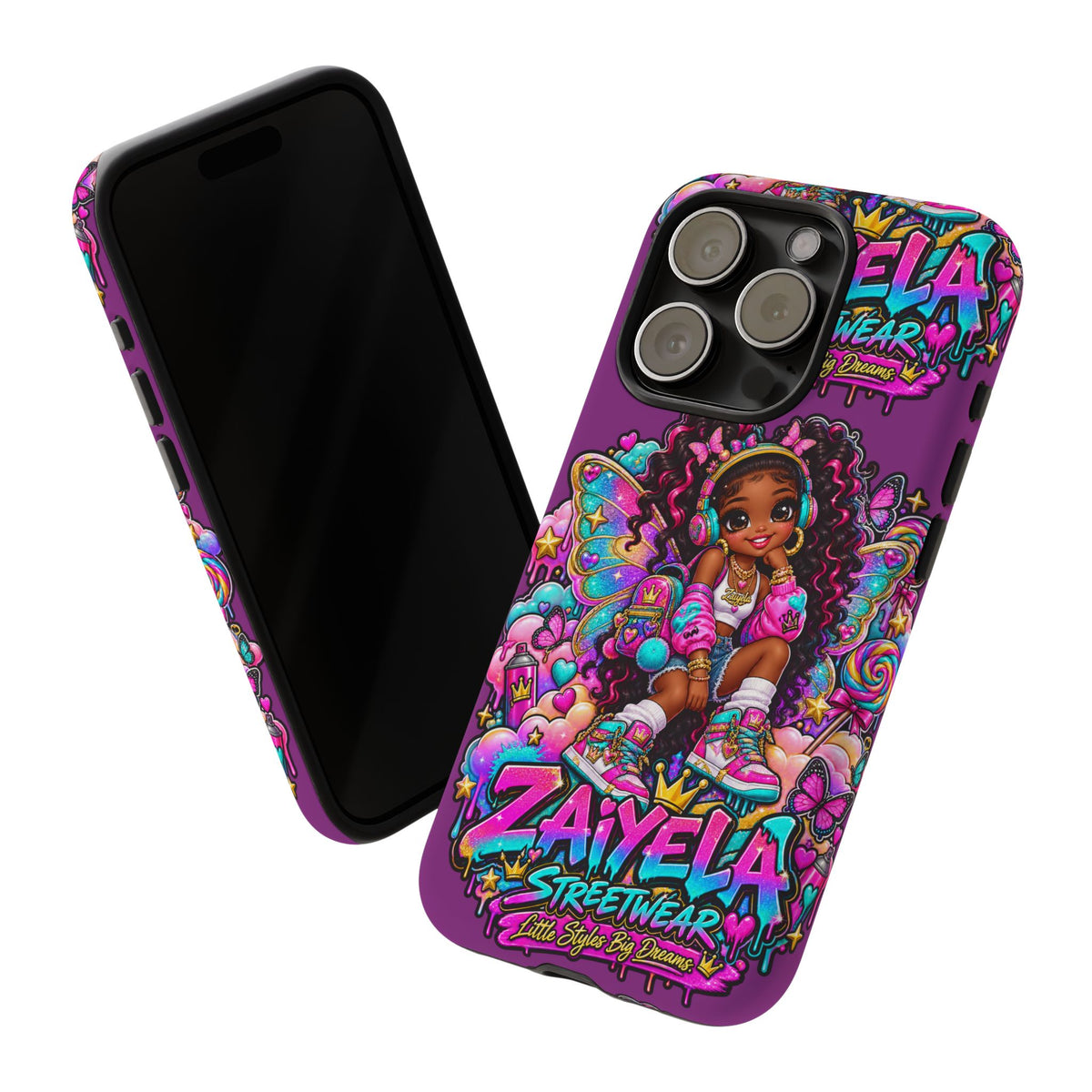Cute Afro Rainbow Fairy Phone Case Fairy Streetwear Princess Protective Cover
