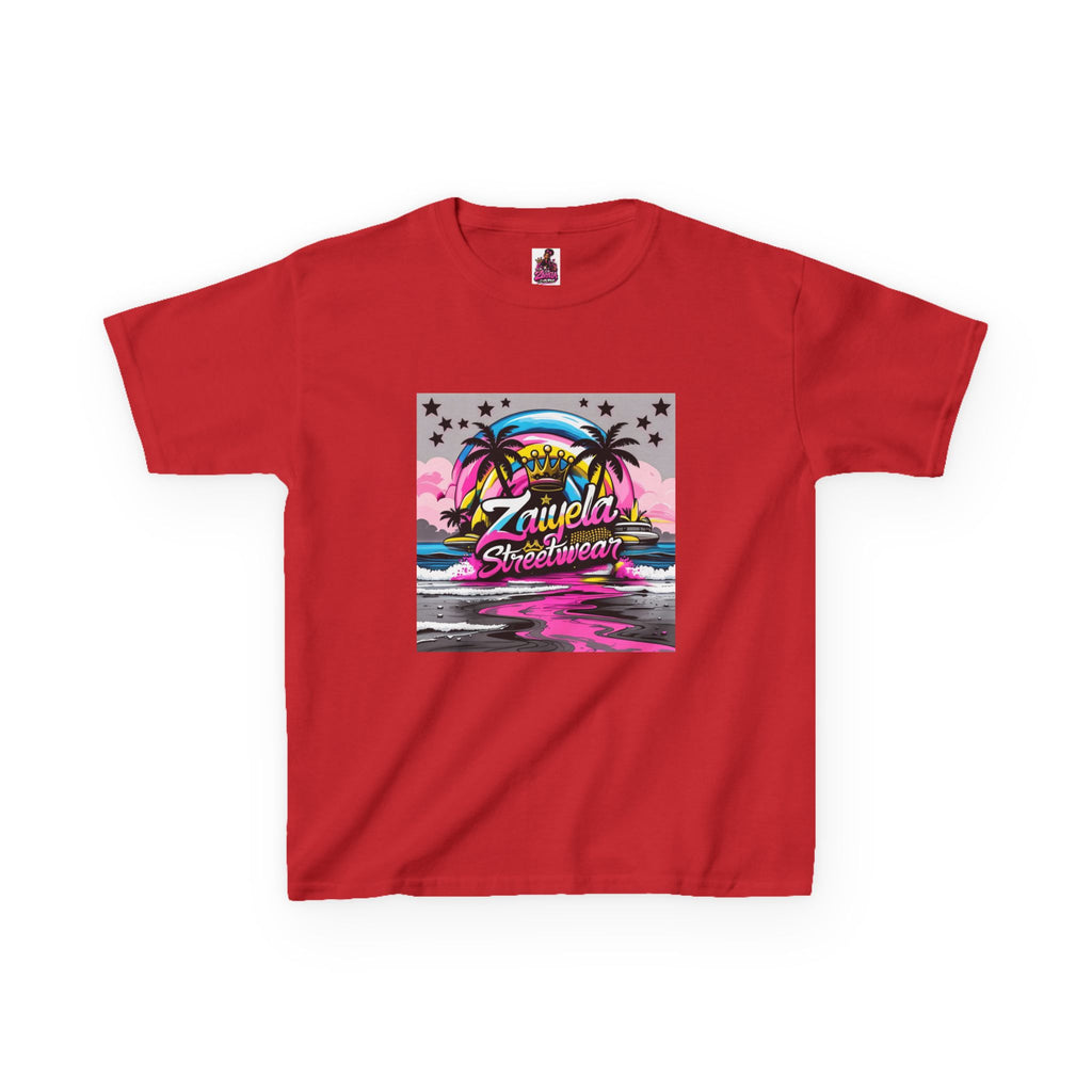 Kids Tee  Retro Neon  Sweetwater Tropical Sunset Graphic