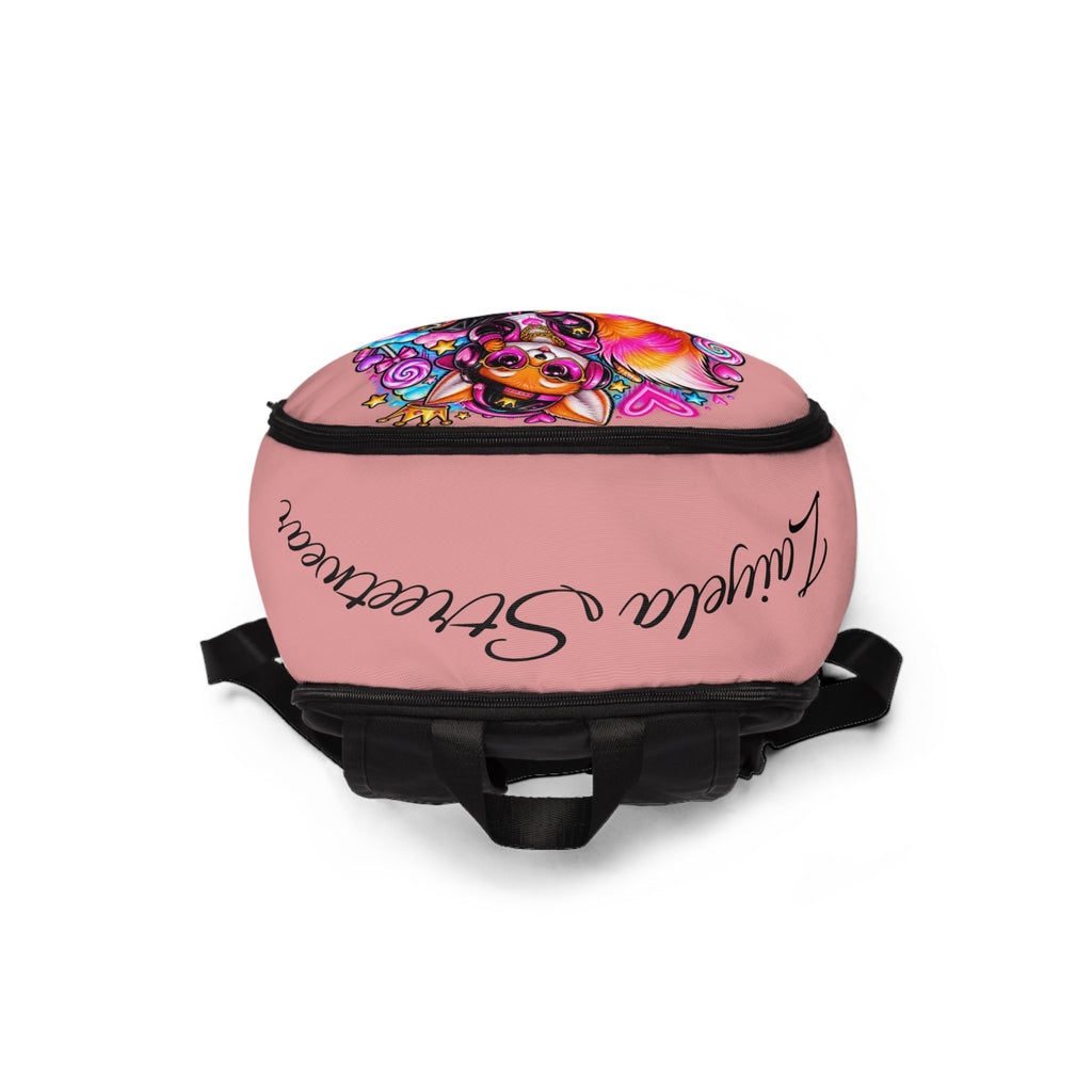 Pink Fox Backpack — Fox Streetwear Star School Bag
