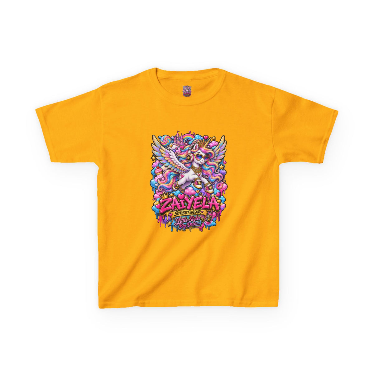 Kids Tee — Colorful Pegasus Dragon Graphic