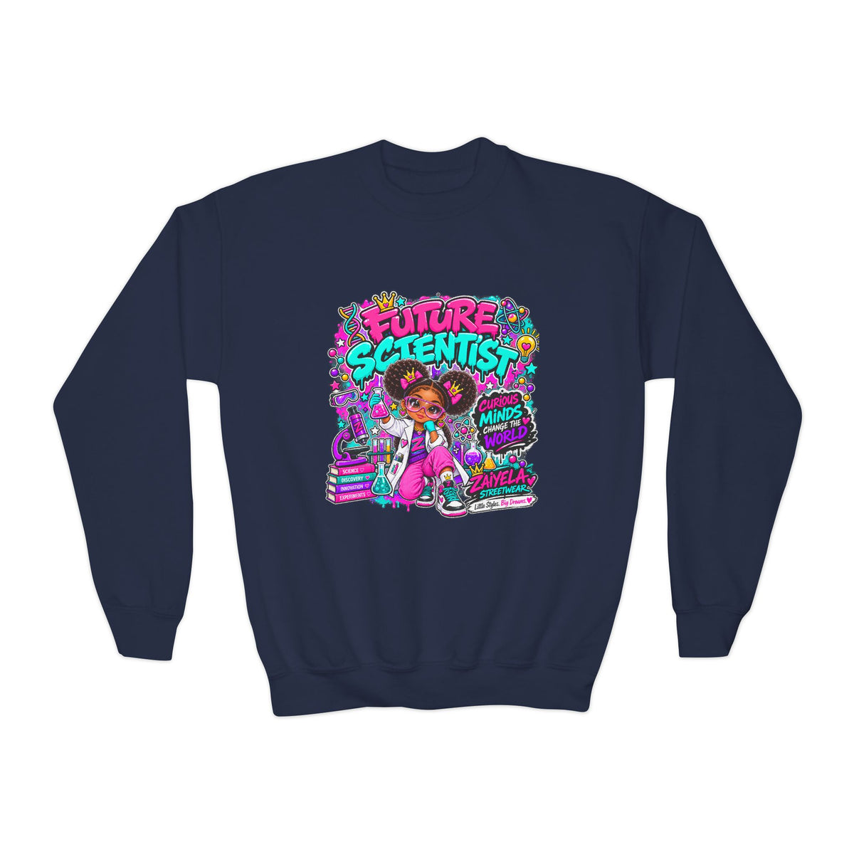 Future Scientist Youth Sweatshirt — Bright STEM Crewneck for Kids