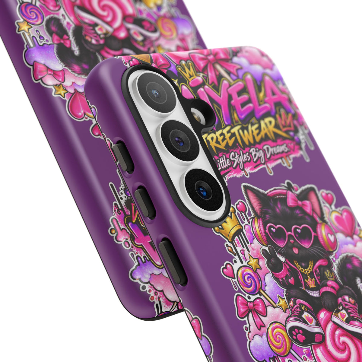 Cute Black Cat Candy Phone Case — Zaiyela Streetwear Magical Kitty
