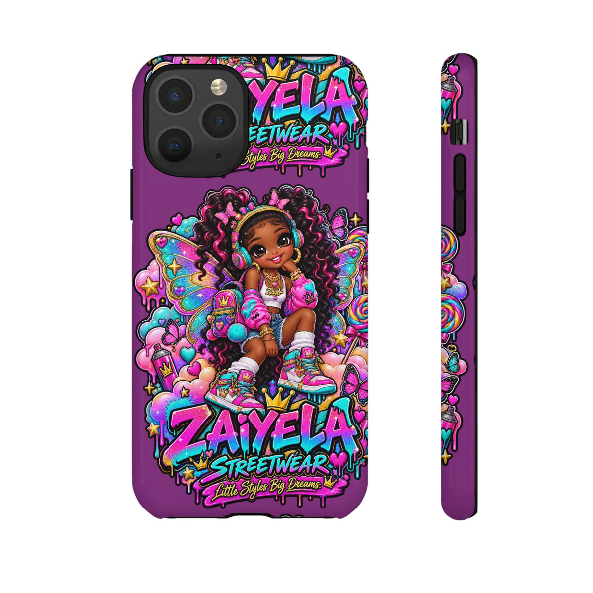 Cute Afro Rainbow Fairy Phone Case Fairy Streetwear Princess Protective Cover