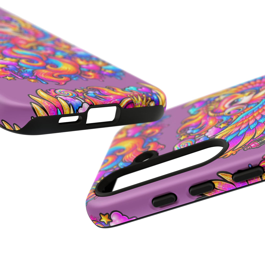 Phone Case — Vibrant Rainbow Phoenix with Headphones