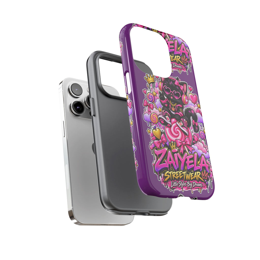 Cute Black Cat Candy Phone Case — Zaiyela Streetwear Magical Kitty