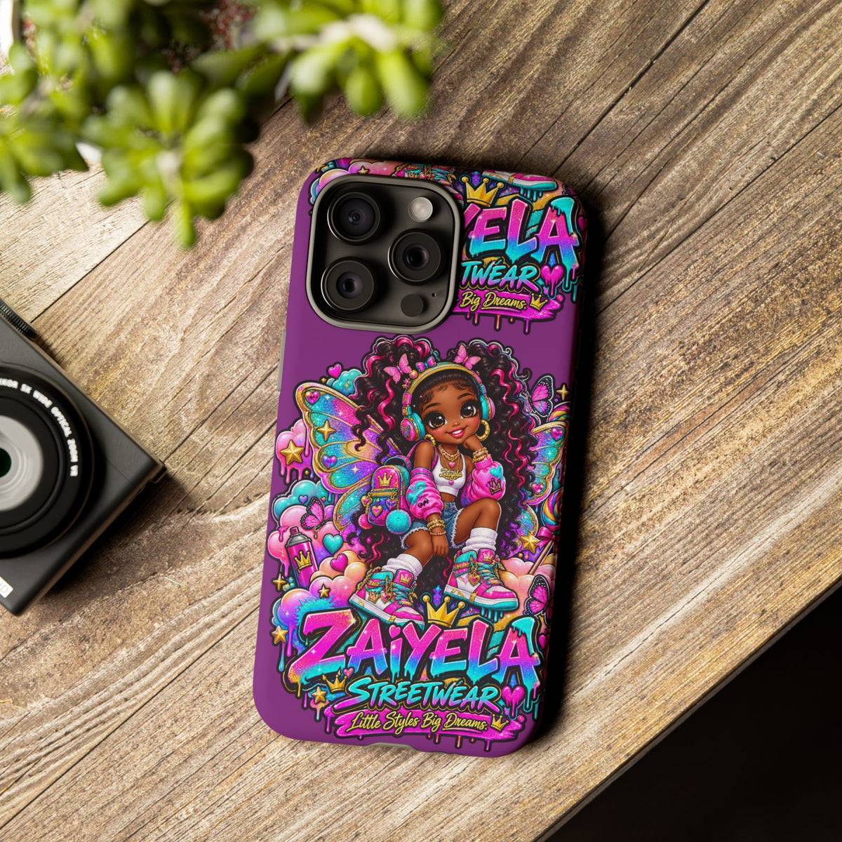 Cute Afro Rainbow Fairy Phone Case Fairy Streetwear Princess Protective Cover
