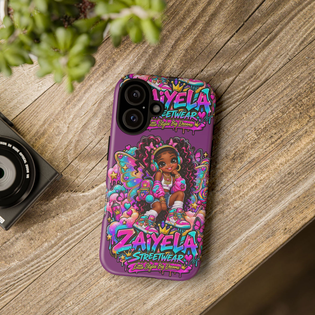 Cute Afro Rainbow Fairy Phone Case Fairy Streetwear Princess Protective Cover