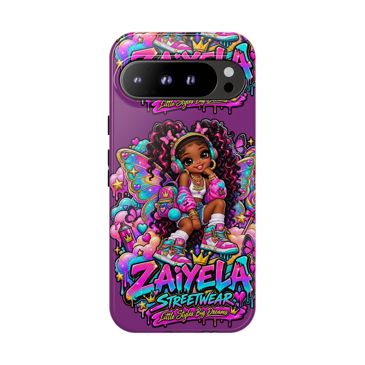 Cute Afro Rainbow Fairy Phone Case Fairy Streetwear Princess Protective Cover