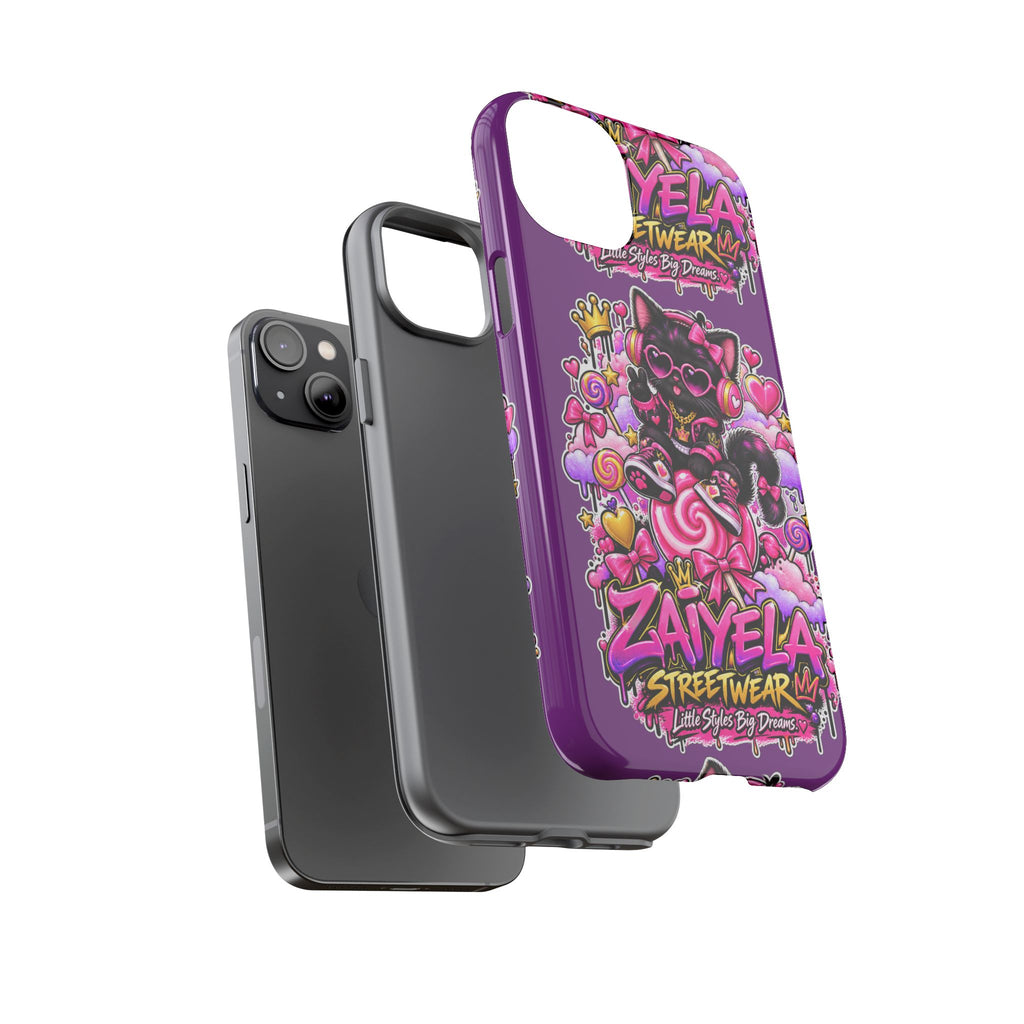 Cute Black Cat Candy Phone Case — Zaiyela Streetwear Magical Kitty