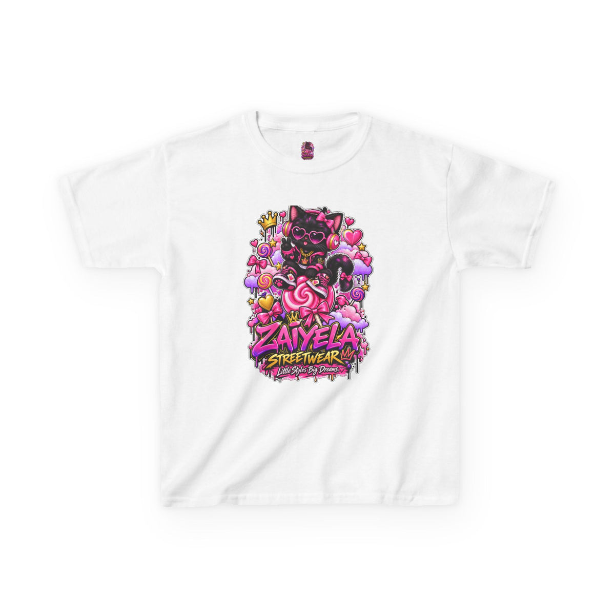 Kids Tee — Zaiyela Streetwear Cute Magical Kitty