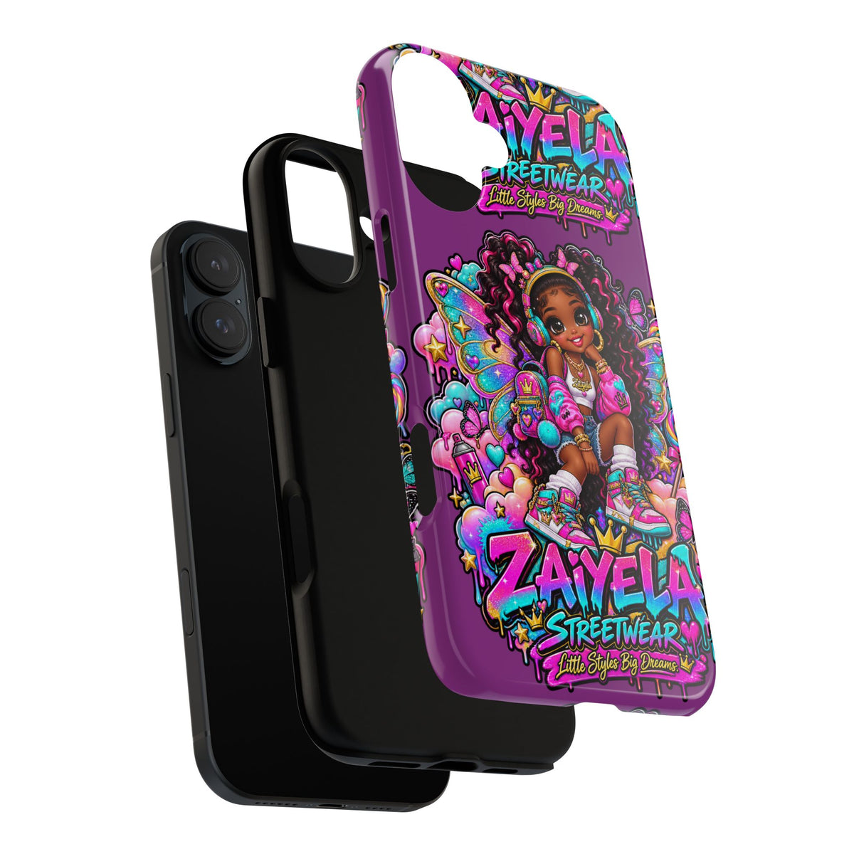 Cute Afro Rainbow Fairy Phone Case Fairy Streetwear Princess Protective Cover
