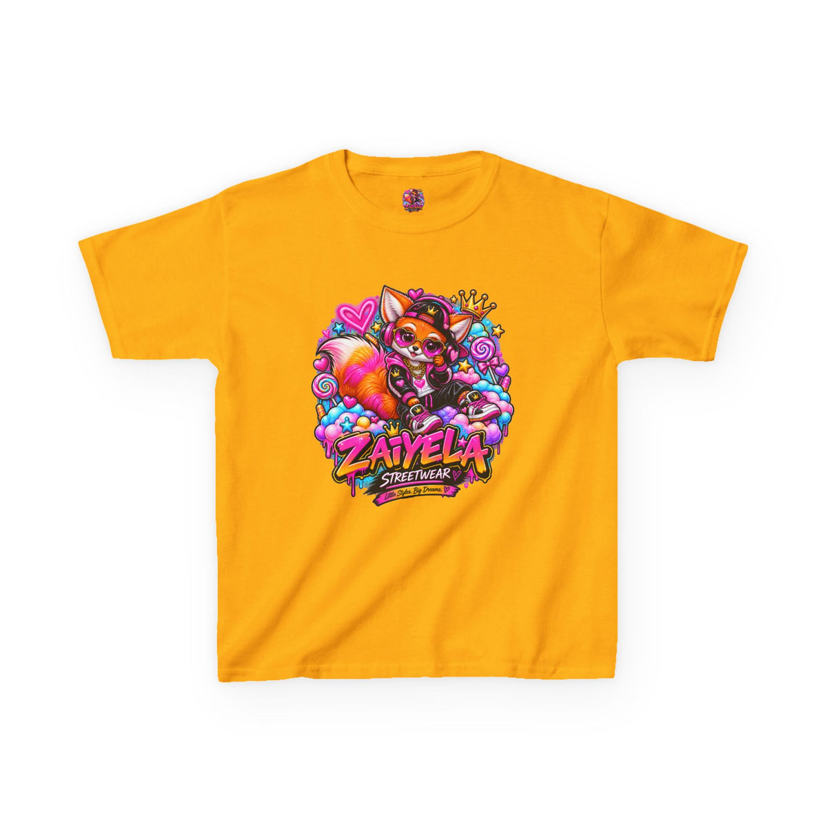 Kids Tee — Colorful Fox Streetwear Star