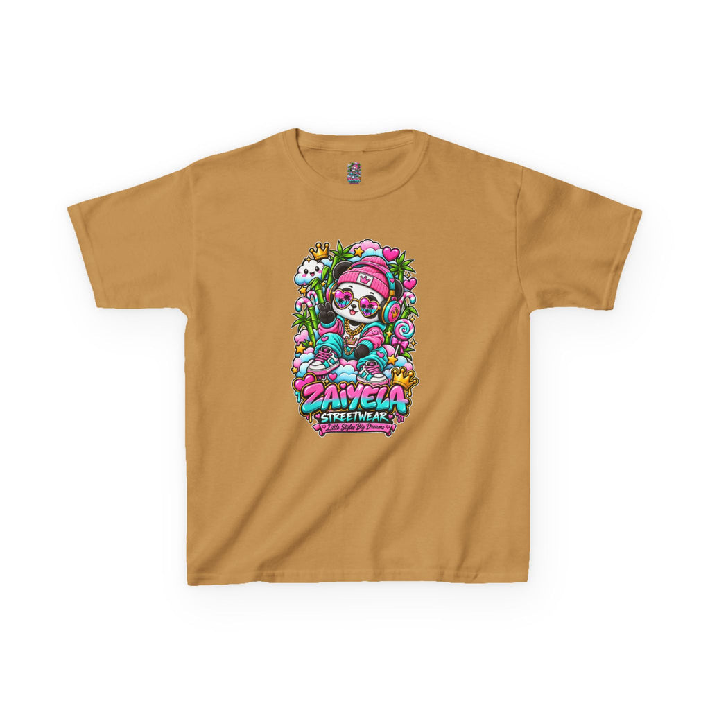 Kids T-Shirt Colorful Glam Panda Graphic Tee