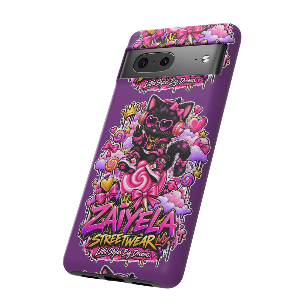 Cute Black Cat Candy Phone Case — Zaiyela Streetwear Magical Kitty