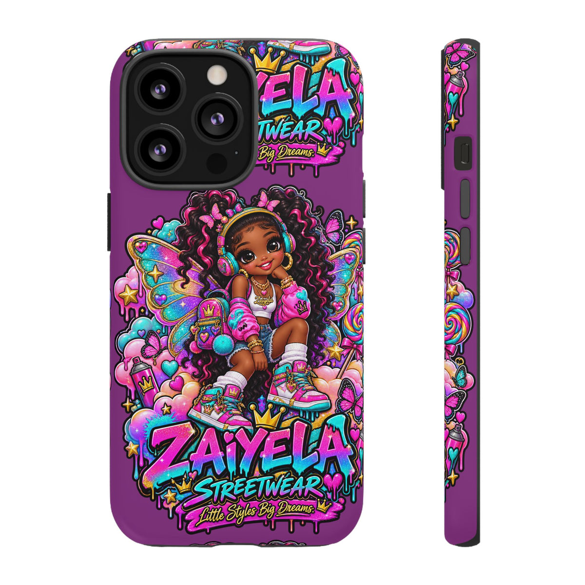 Cute Afro Rainbow Fairy Phone Case Fairy Streetwear Princess Protective Cover