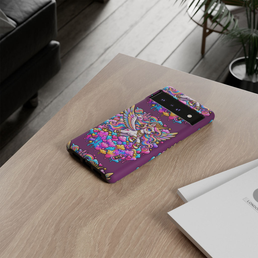 Unicorn Cute Tough Case — Colorful Rainbow Pegasus Phone Case