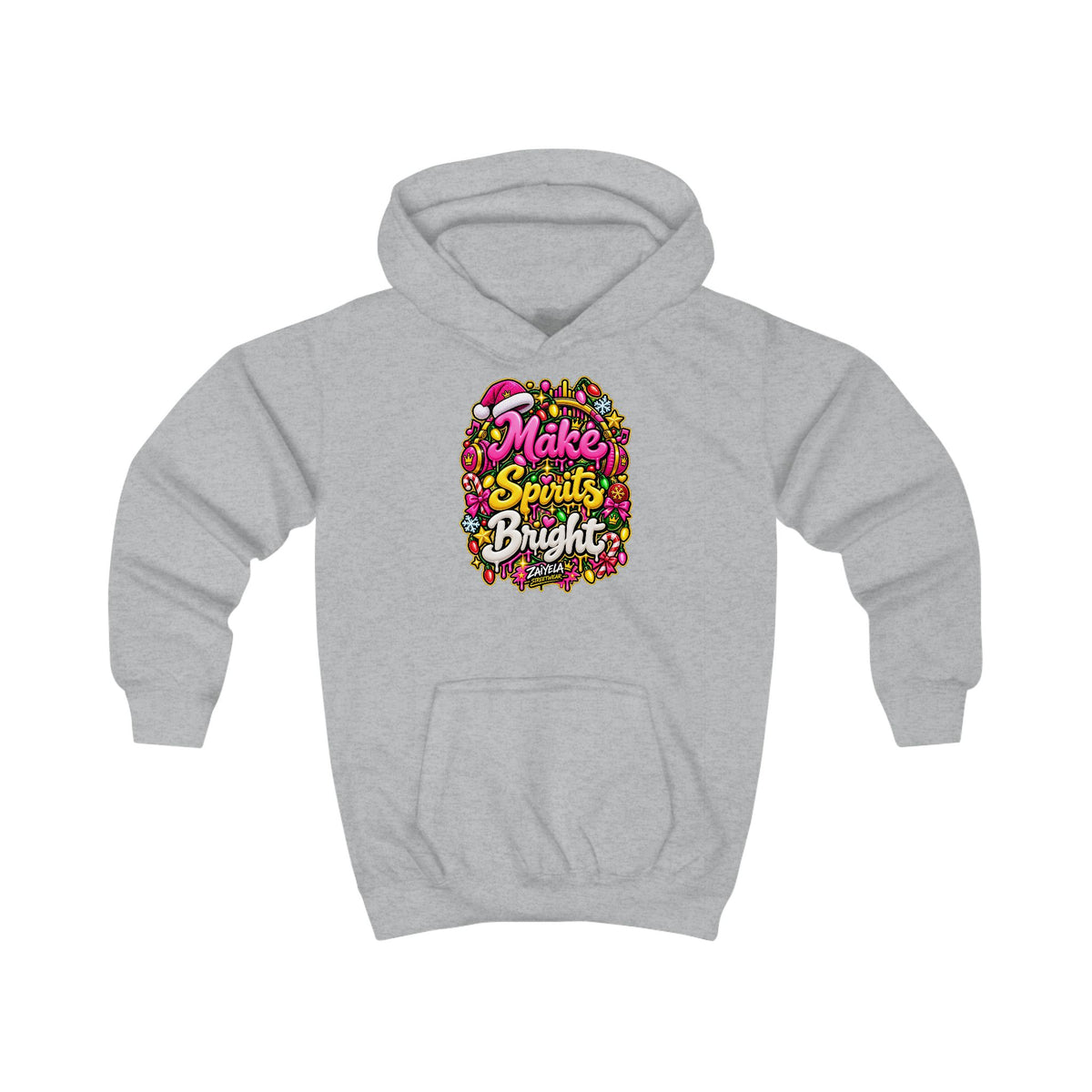 Kids Hoodie — "Shine Bright" Colorful Holiday Graphic Hoodie for Children
