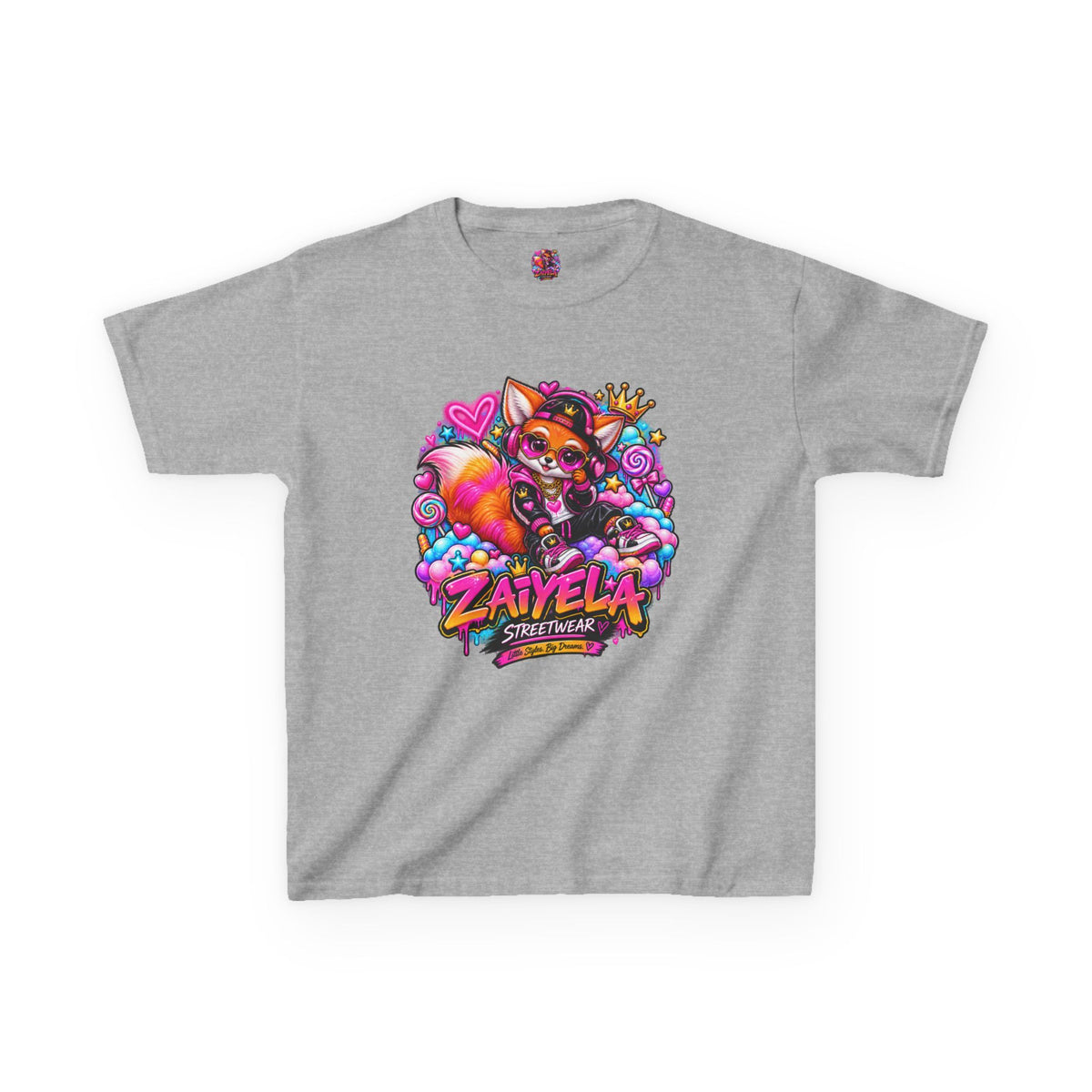 Kids Tee — Colorful Fox Streetwear Star