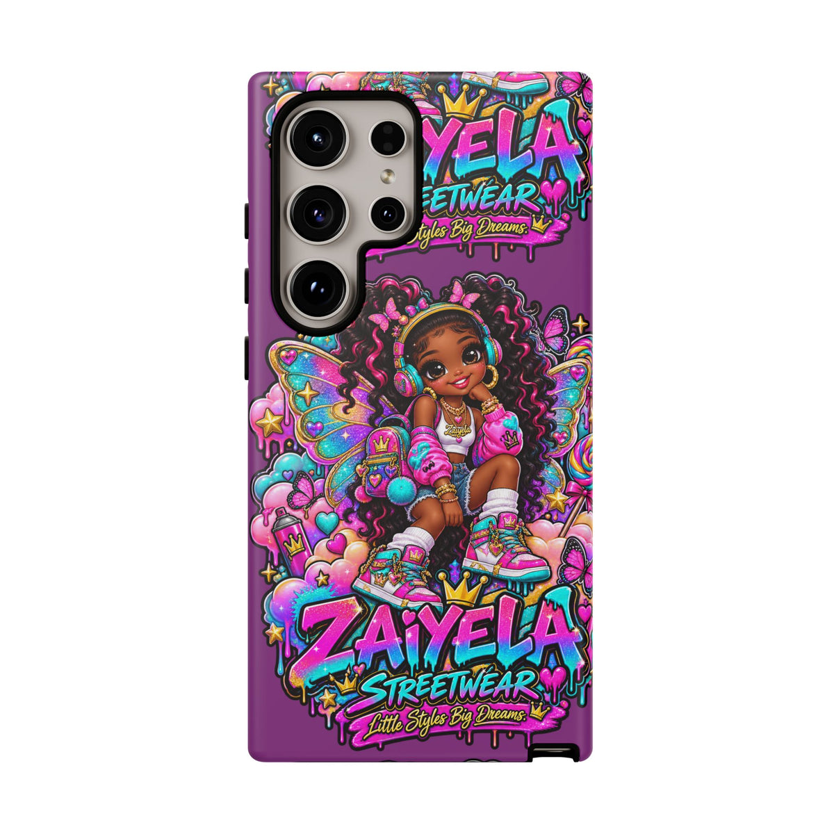 Cute Afro Rainbow Fairy Phone Case Fairy Streetwear Princess Protective Cover