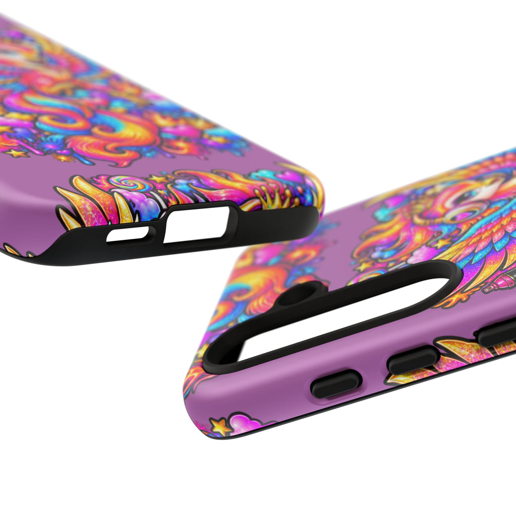 Phone Case — Vibrant Rainbow Phoenix with Headphones