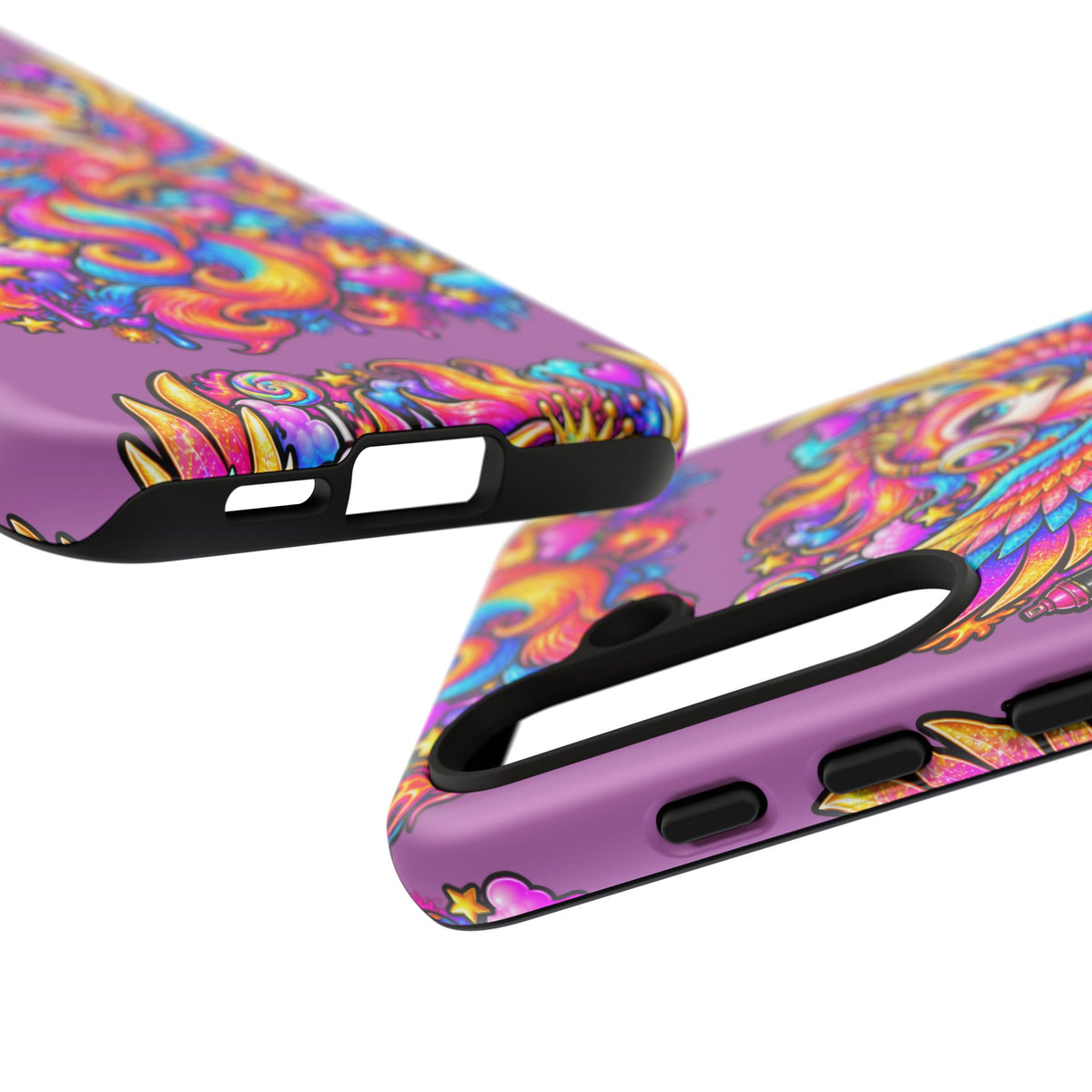 Phone Case — Vibrant Rainbow Phoenix with Headphones