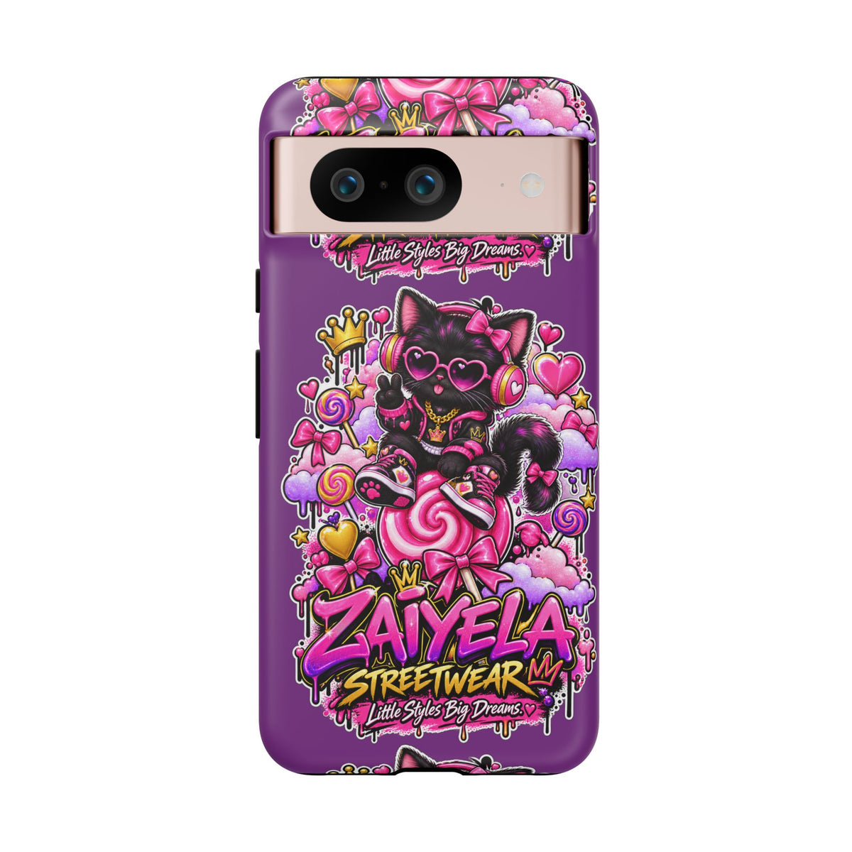 Cute Black Cat Candy Phone Case — Zaiyela Streetwear Magical Kitty