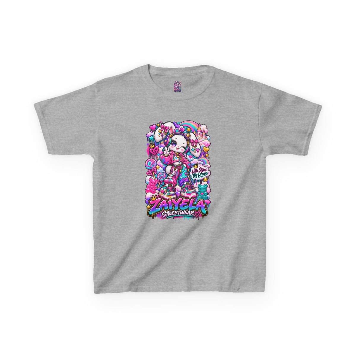 Kids Tee — Colorful Anime Candy Character Bunny Candy Dream