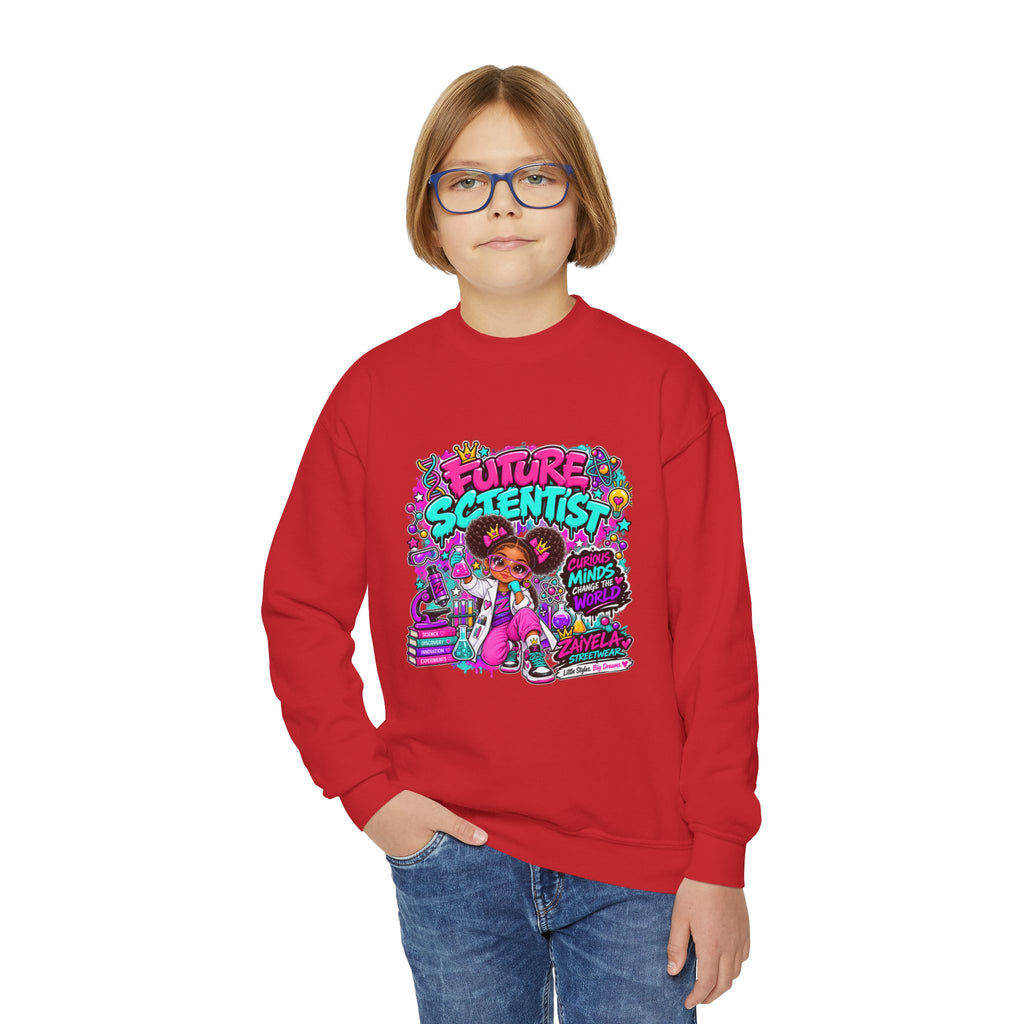 Future Scientist Youth Sweatshirt — Bright STEM Crewneck for Kids