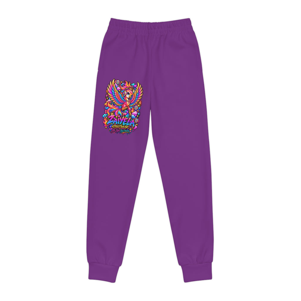Youth Joggers — Colorful Phoenix Graphic Sweatpants for Kids