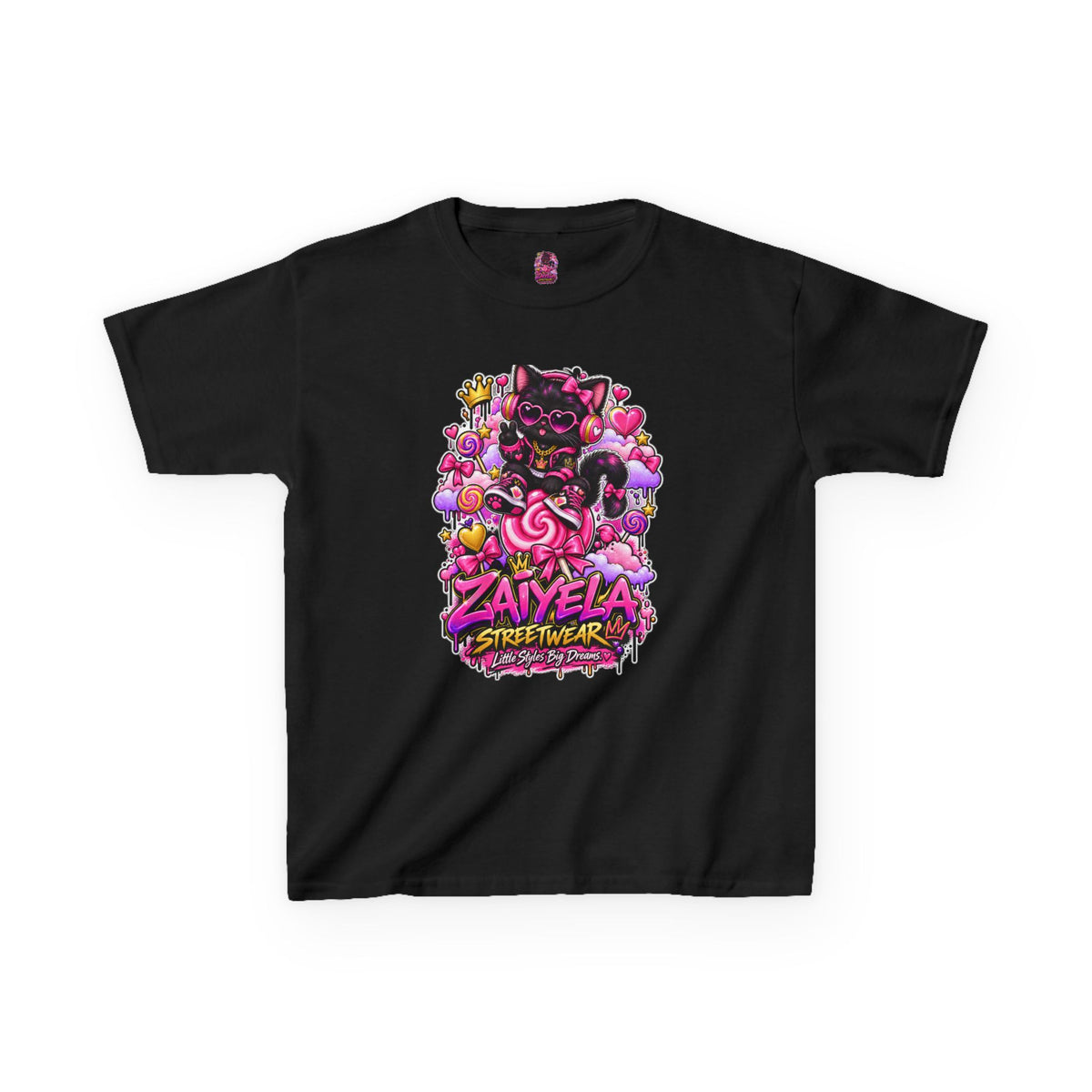 Kids Tee — Zaiyela Streetwear Cute Magical Kitty