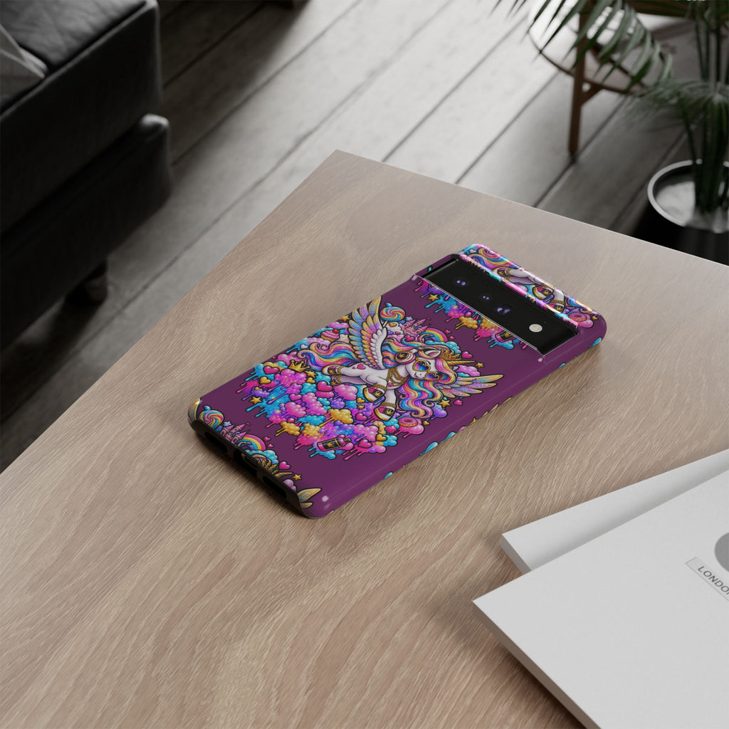 Unicorn Cute Tough Case — Colorful Rainbow Pegasus Phone Case