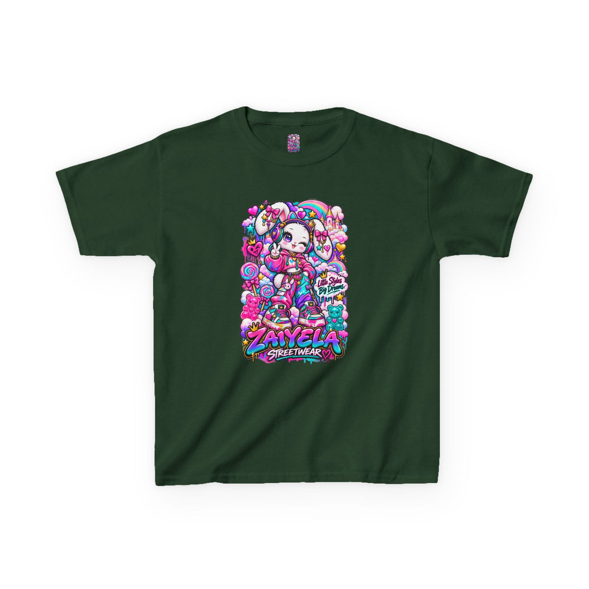 Kids Tee — Colorful Anime Candy Character Bunny Candy Dream