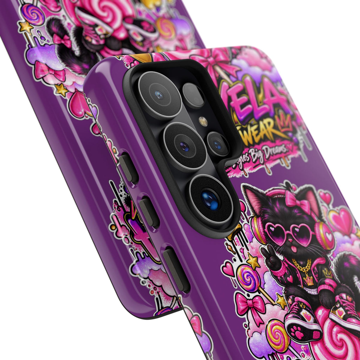 Cute Black Cat Candy Phone Case — Zaiyela Streetwear Magical Kitty