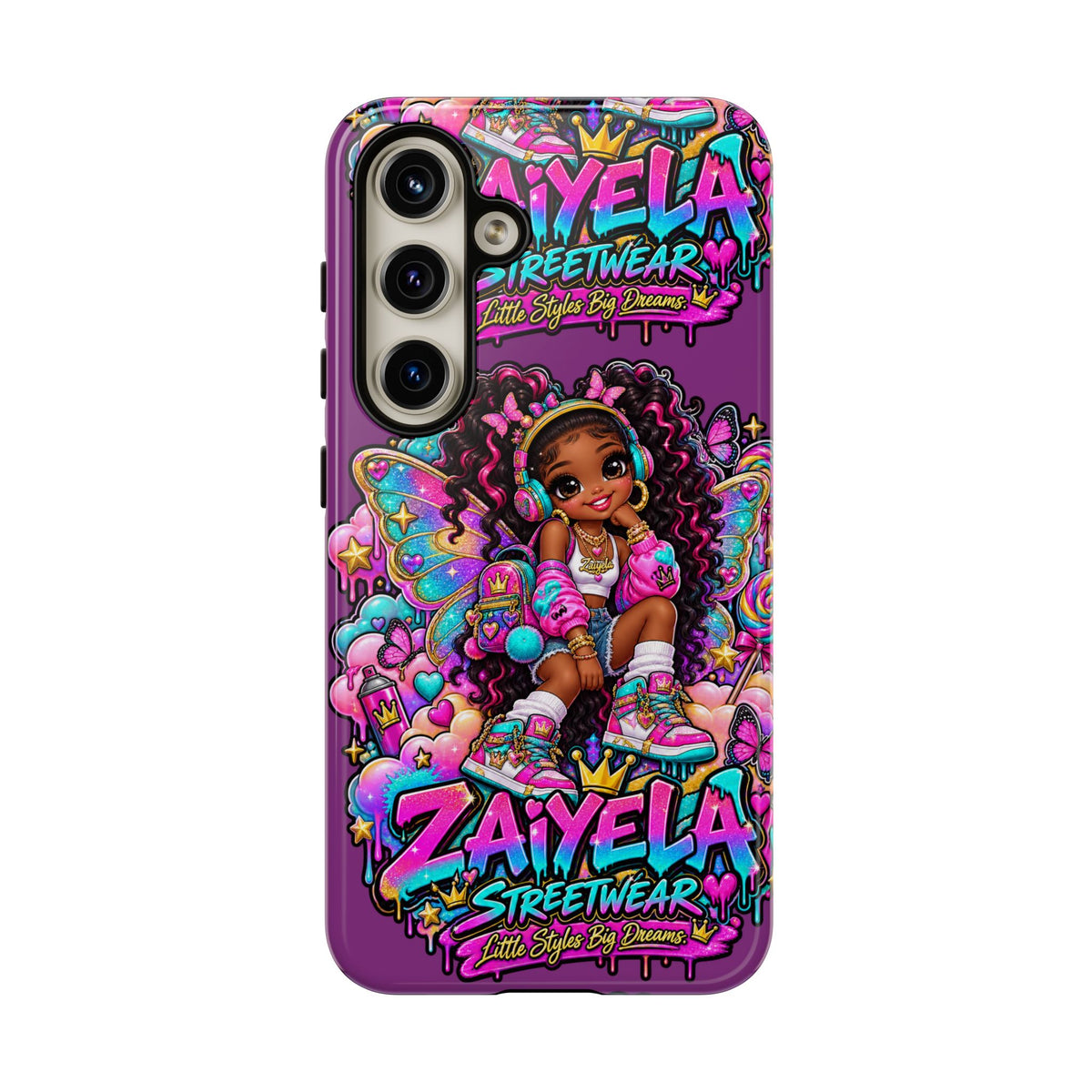 Cute Afro Rainbow Fairy Phone Case Fairy Streetwear Princess Protective Cover