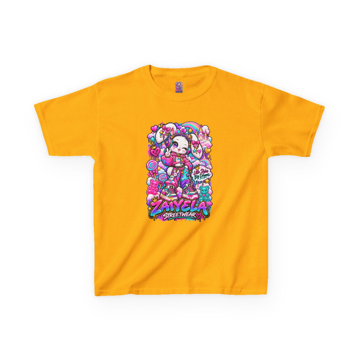 Kids Tee — Colorful Anime Candy Character Bunny Candy Dream