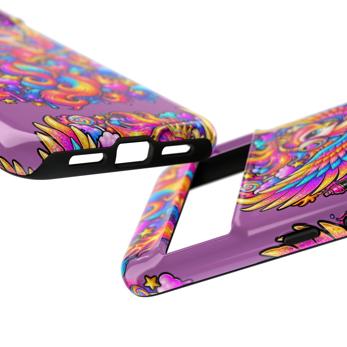 Phone Case — Vibrant Rainbow Phoenix with Headphones