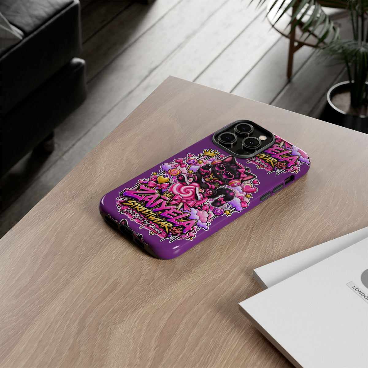 Cute Black Cat Candy Phone Case — Zaiyela Streetwear Magical Kitty