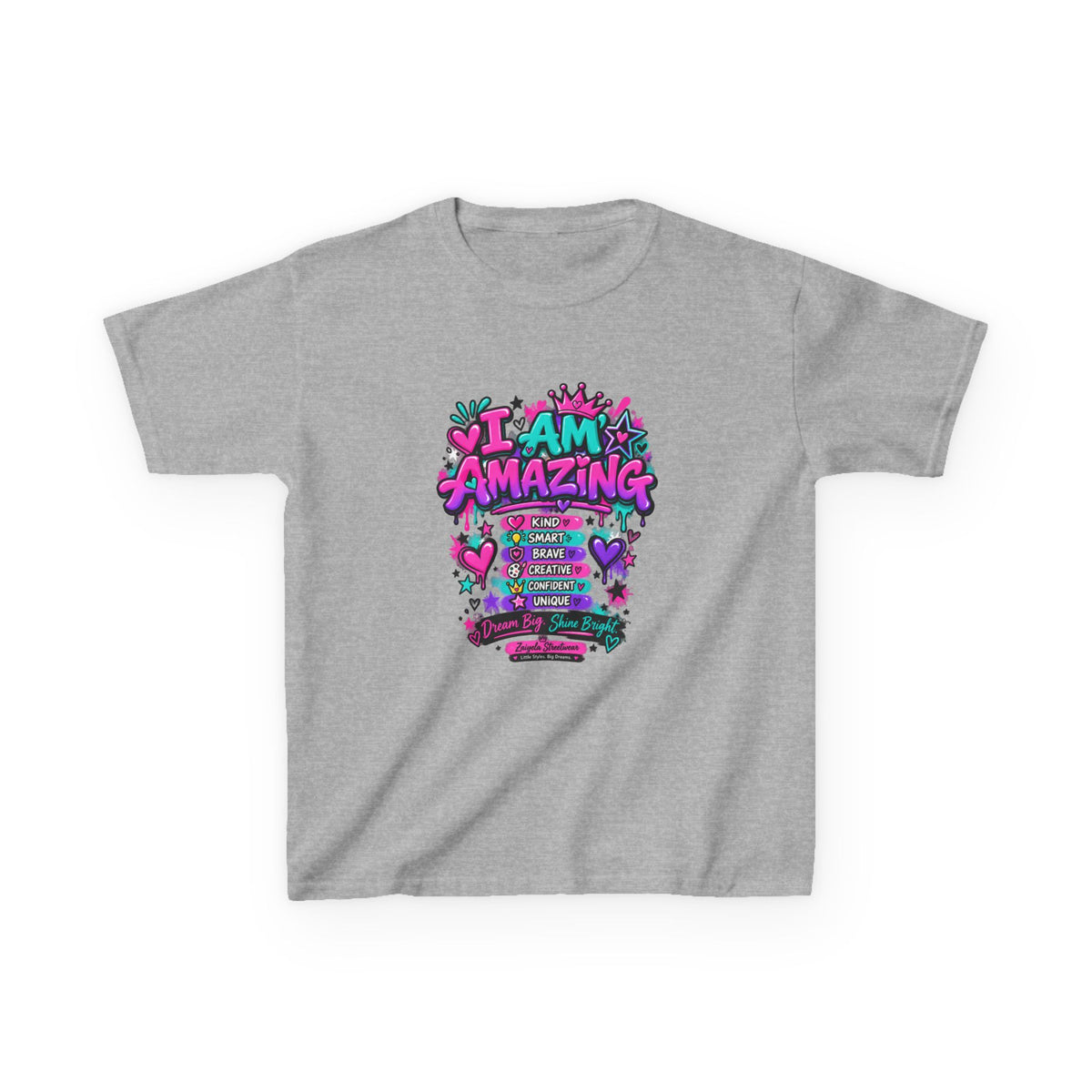 Kids T-Shirt — "I Am Amazing" Positive Affirmation Tee
