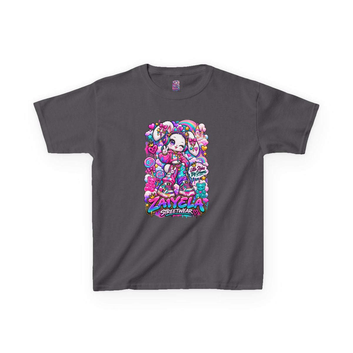 Kids Tee — Colorful Anime Candy Character Bunny Candy Dream