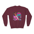 Youth Sweatshirt — "Future Doctor" Pink Graphic Crewneck Big Heart, Big Dreams