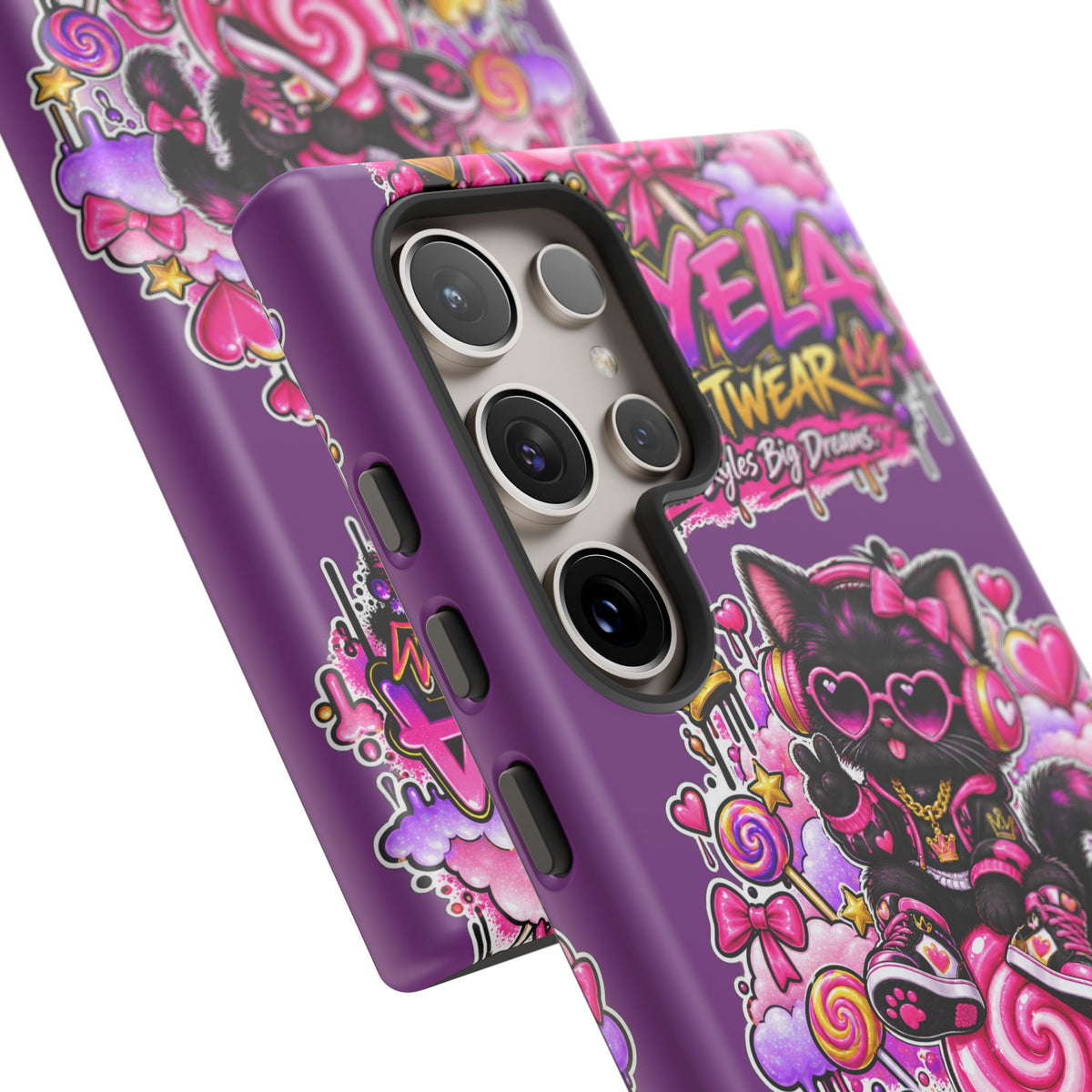 Cute Black Cat Candy Phone Case — Zaiyela Streetwear Magical Kitty