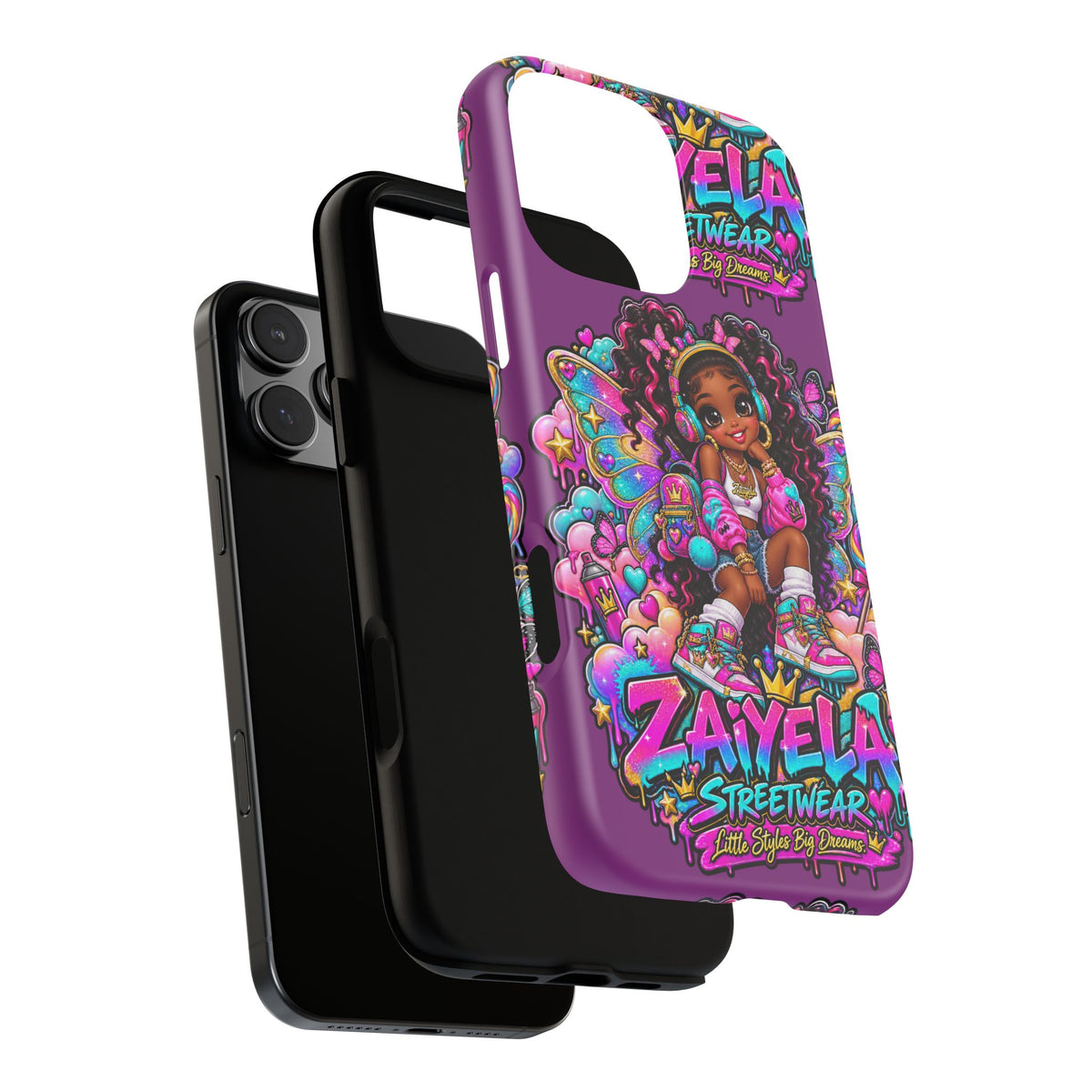 Cute Afro Rainbow Fairy Phone Case Fairy Streetwear Princess Protective Cover