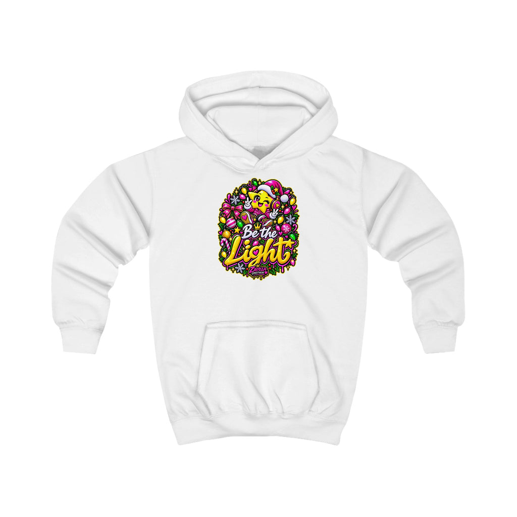 Kids Hoodie Be the Light Colorful Holiday Graphic Hoodie for Children