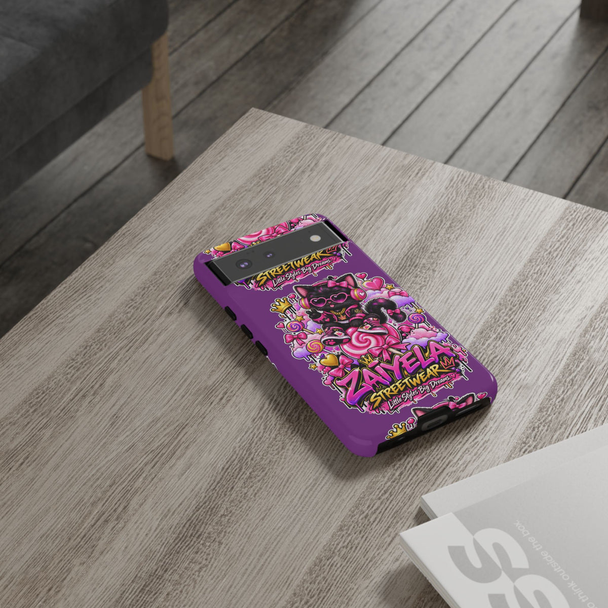 Cute Black Cat Candy Phone Case — Zaiyela Streetwear Magical Kitty