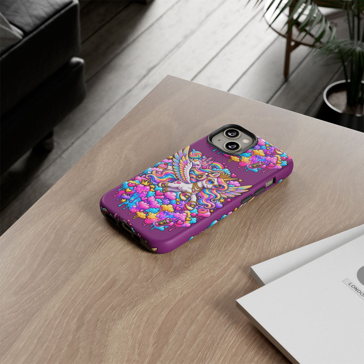 Unicorn Cute Tough Case — Colorful Rainbow Pegasus Phone Case