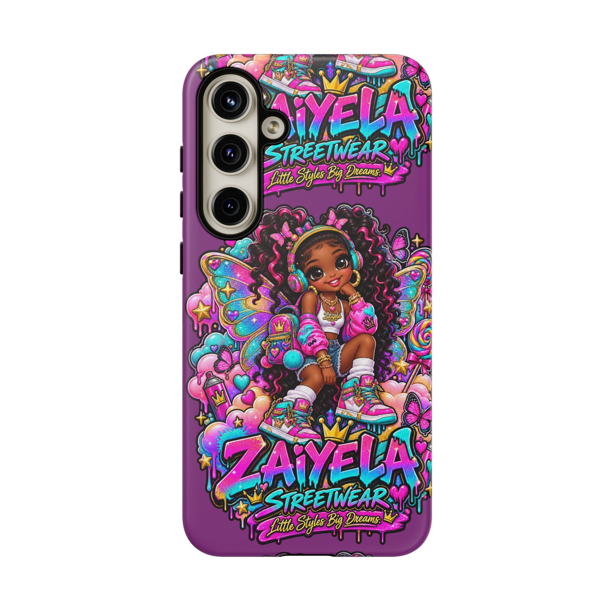 Cute Afro Rainbow Fairy Phone Case Fairy Streetwear Princess Protective Cover