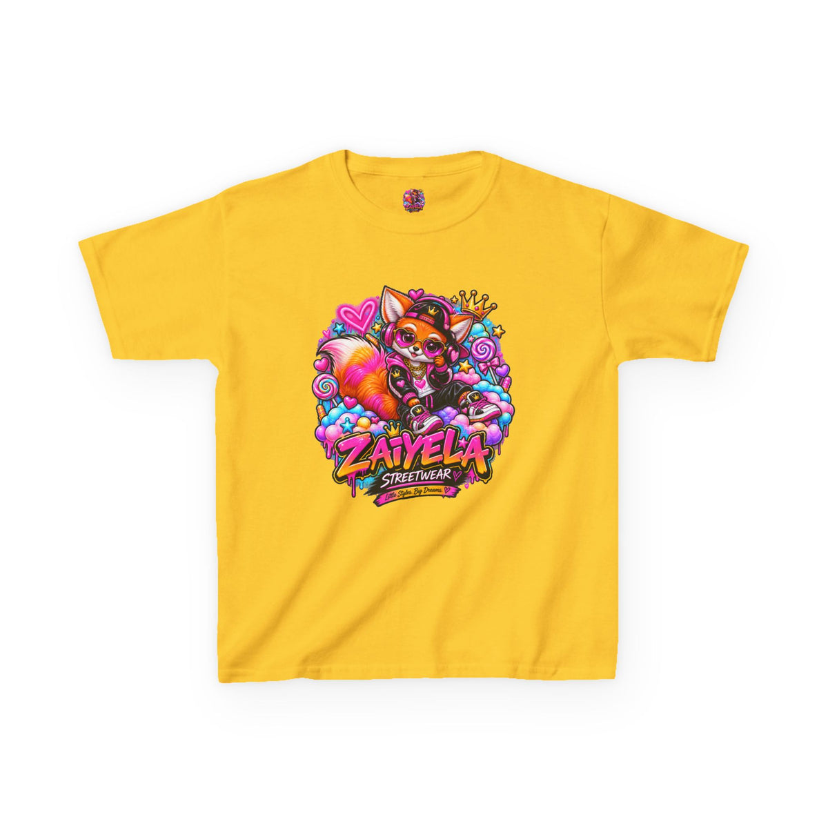 Kids Tee — Colorful Fox Streetwear Star