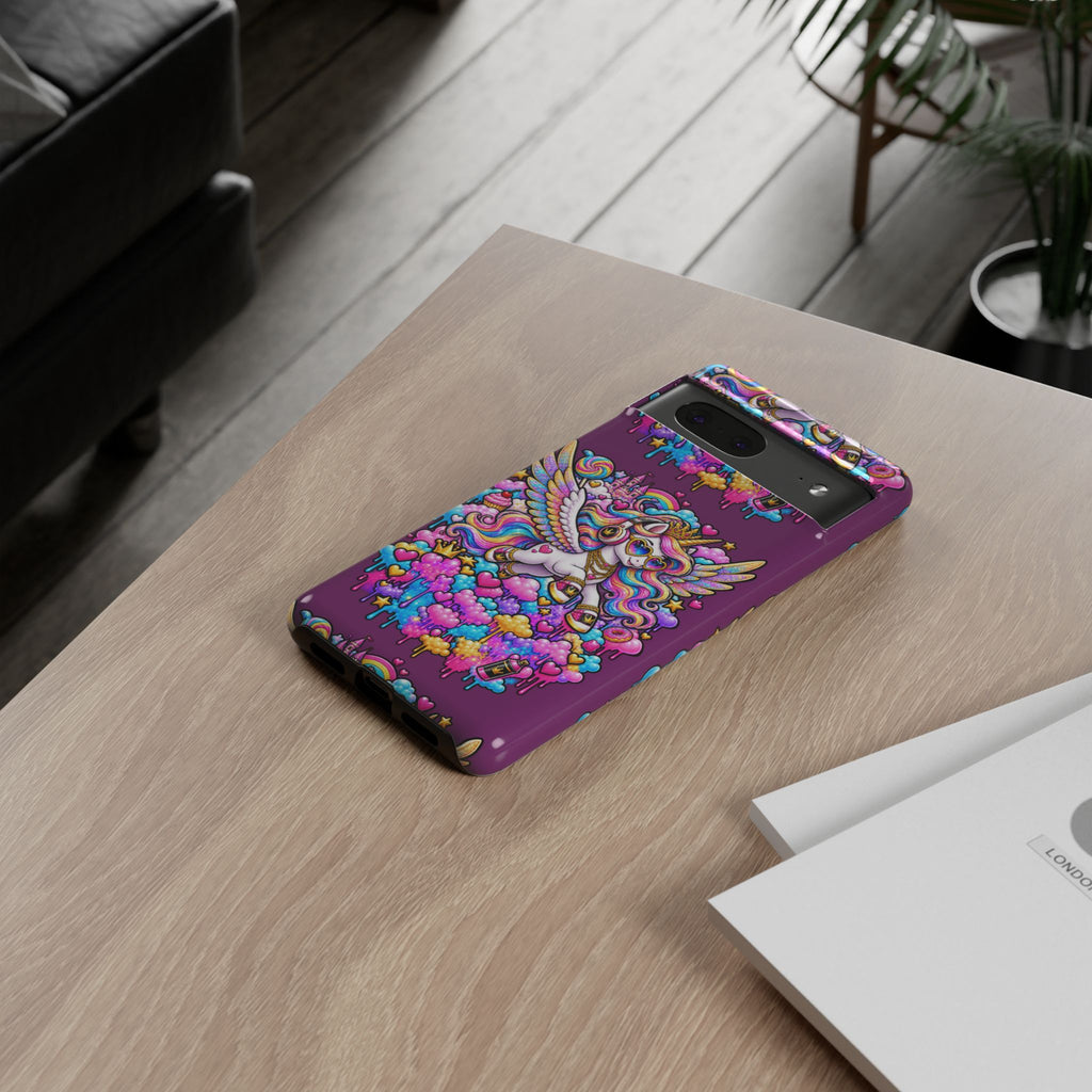 Unicorn Cute Tough Case — Colorful Rainbow Pegasus Phone Case